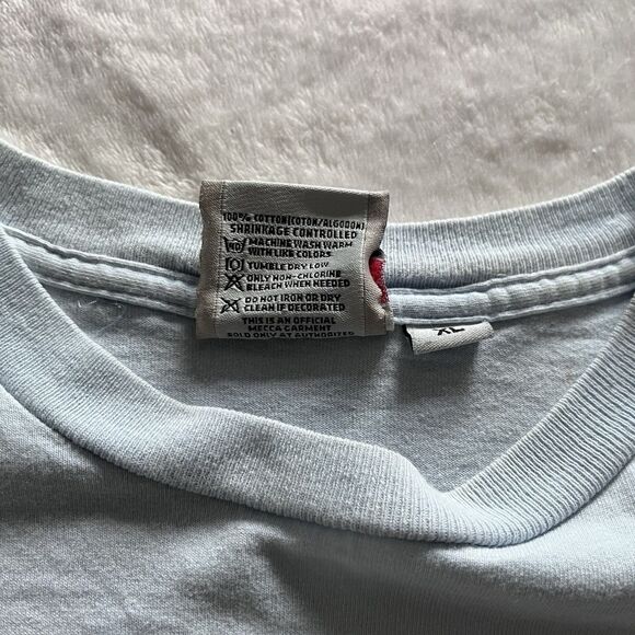 VTG 90s 00s Y2K Mecca USA T-Shirt Men’s XL Blue Graphic Logo Tee Streetwear - Picture 5 of 5